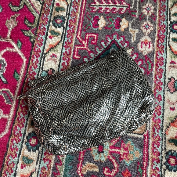 Vintage Chain Mesh Clutch Flap-Over Evening Bag - Picture 4 of 6
